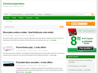 Détails : choisirunoperateur.com : Bien choisir son opérateur mobile